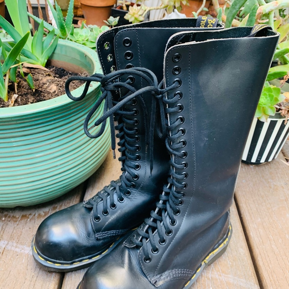 🖤❤️ SOLD!!! Vintage 90s steel toe 20 eyelet 1942 Dr. Martens - Picture 10 of 11
